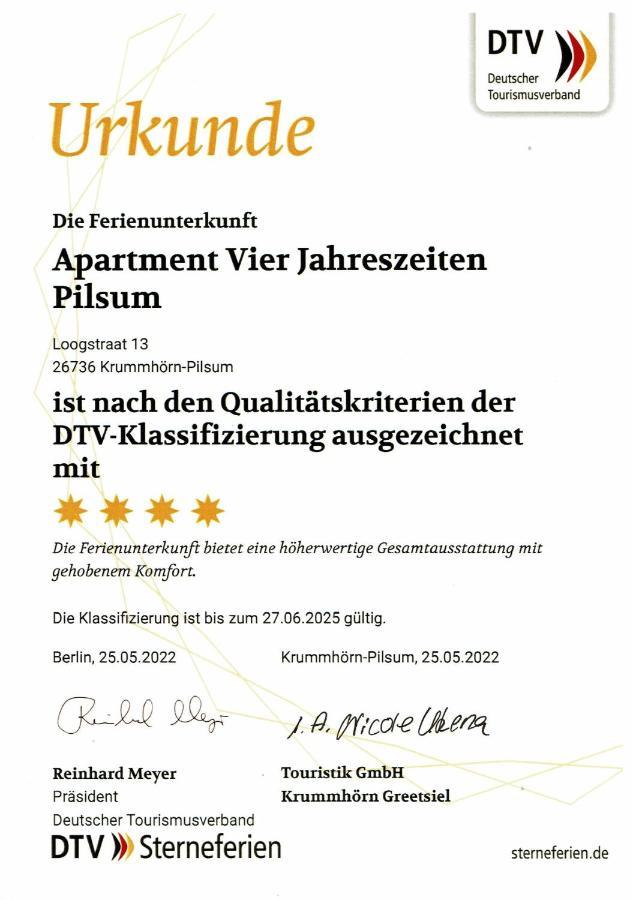 Apartment Vier Jahreszeiten Pilsum Krummhörn Dış mekan fotoğraf